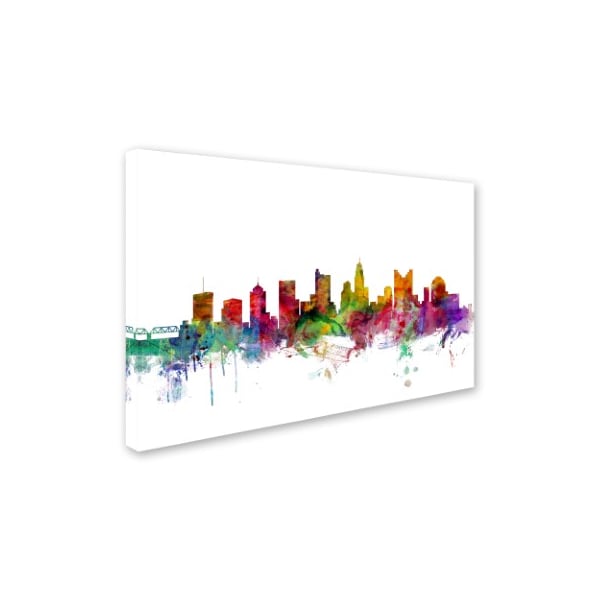 Michael Tompsett 'Columbus Ohio Skyline' Canvas Art,16x24